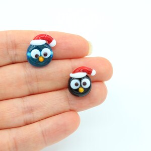 9X12MM Murano Christmas Hat Glass Beads, Lampwork Christmas Beads, Lampwork Jewelry, Emoji Beads, Handmade Charms, Bracelet Beads MRN051
