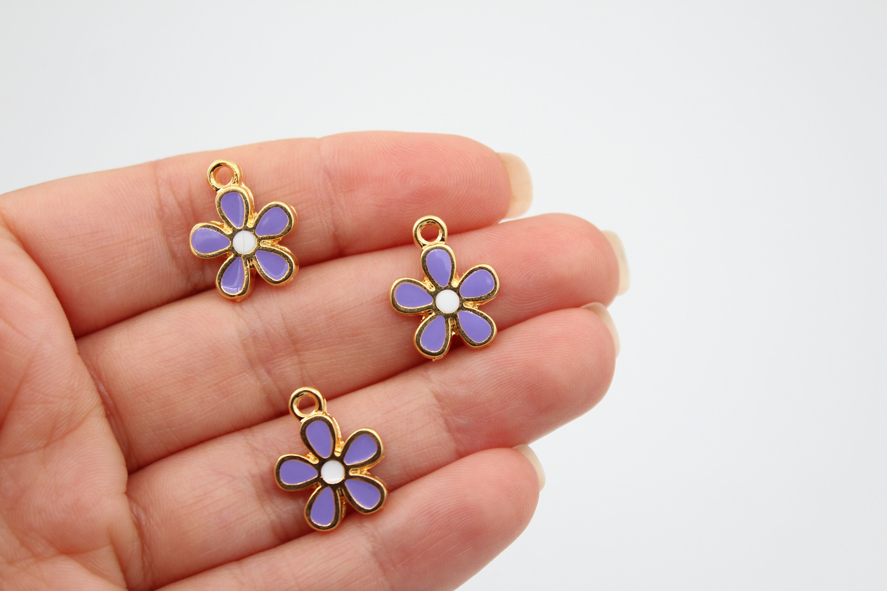 ★daisy★✾14kgf 14K Gold Diamond Daisy Flower Threadless End – Umanative