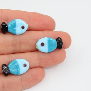 11x21MM Murano Fish Glass Beads, Pisces Charms, Handmade Beads, Lampwork Beads, Handblown Glass Beads, DIY Bracelet, DIY Necklace, MRN098