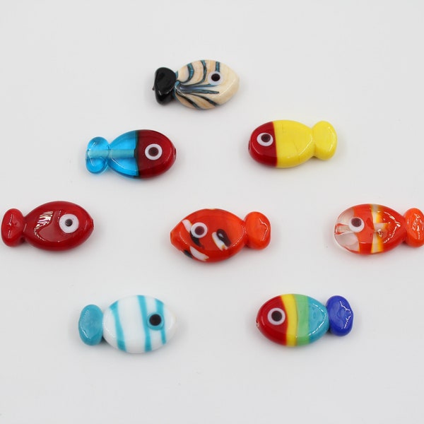 Glass Fish Beads Etsy