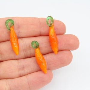 6X22MM  Murano Carrot Glass Beads, Handmade Carrot beads, Lampwork Beads, Handblown Beads, DIY Necklace, Carrot Earings  MRN096