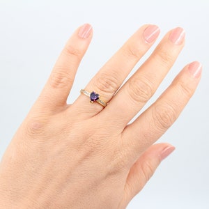 24K Shiny Gold Plated Zircon Pave Heart Ring, Adjustable ring, Love Rings, Heart Rings, Zircon Pave Rings, Gold Plated Rings YZK016