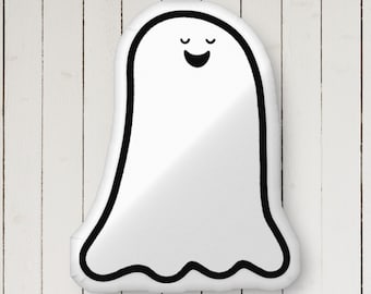 Custom Ghost Shaped Pillow – Soft Polyester, Spooky Season Decor (10-22 Inch)