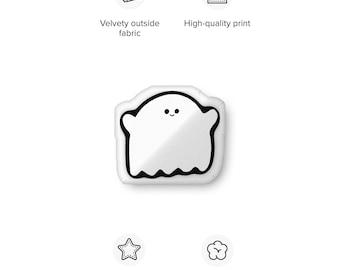 Custom Chubby Ghost Shaped Pillow – Soft Polyester, Spooky Season Decor (10-22 Inch)