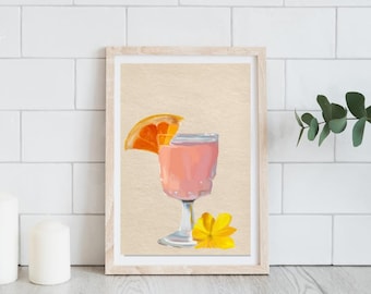Tropical Twist – Vibrant Tropical Drink Art Print for Your Space