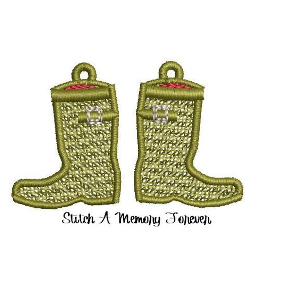 Wellies FSL Machine Embroidery Design