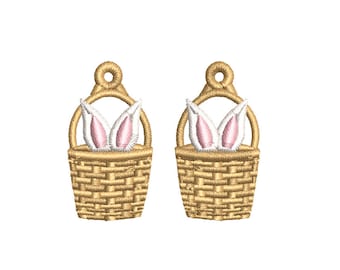 Bunny in basket FSL Earring design