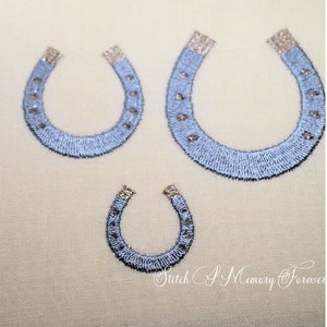 Horseshoe machine embroidery file 3 sizes