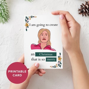 Divertente Meme Christmas Holiday Card 5x7 Download istantaneo stampabile Sue Sylvester 2021 Natale Sto per creare un Natale così allegro
