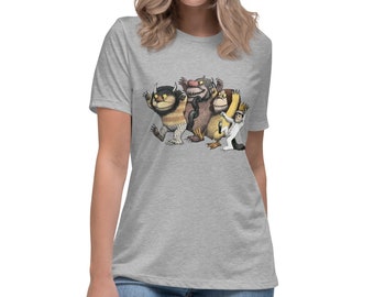 Women's Relaxed T-Shirt, Where the wild things are, for women