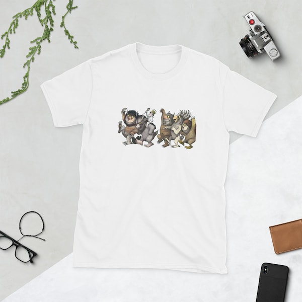 Where The Wild Things Shirt, Unisex shirt, Max With Wolves, Funny Idea