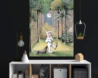 Where The Wild Things, Where the wild things are, Max with Wolves, Portrait Format