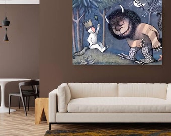 Dierenposter Wild Monster Things, waar de wilde dingen zijn