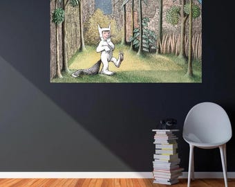 かいじゅうたちのいるところ　モーリス・センダック　マックス　スクリーンプリント かいじゅうたちのいるところ モーリス・センダック マックス