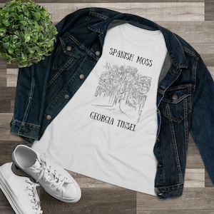 Spanish Moss: Georgia Tinsel T-Shirt | Georgia Shirt | Southern Charm Women&#39;s Premium Tee