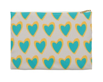 Herzen Reißverschlusstasche | Geschenk für Sie | Geldbörsen-Organizer | Schminktasche | Federmäppchen