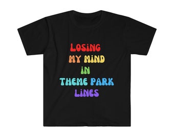 Camiseta de parque temático / Camiseta de cola de espera / Camiseta unisex de estilo suave para grupos de parques temáticos