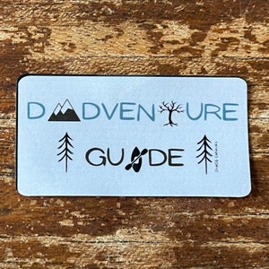 Naklejka przewodnika DadVenture | Naklejka Dad | Naklejka Outdoorsy Dad | Naklejka Adventure Dad | Naklejka Travel Dad | Prezent na Dzień Ojca