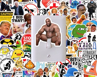 10-105pcs funny adult stickers, prank dirty sticker pack for bumper, light switch, laptop, water bottle