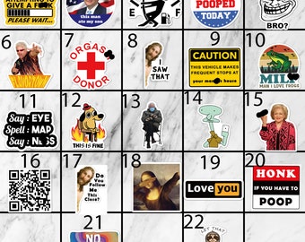 5 inch Funny adult stickers, large meme sticker pack for cars, laptops, trucks, light switch, computers, water bottle