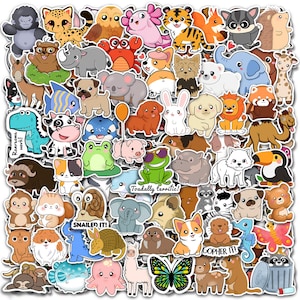 10-300pcs cartoon stickers,  laptop sticker for waterbottle, computer, macbook, animal decal. Vinyl waterproof