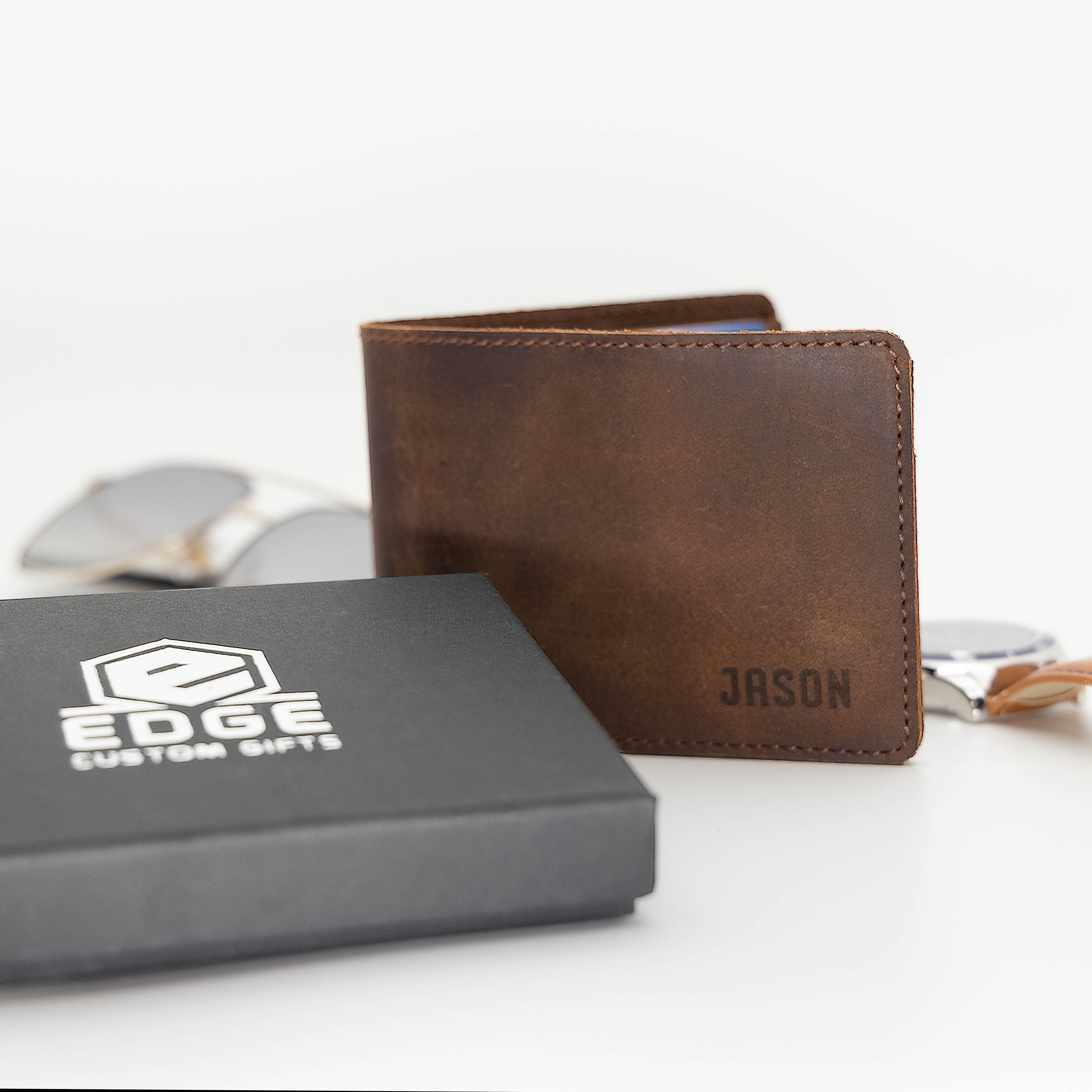 Personalized Leather Wallet for Him Engraved Wallet Etsy UK