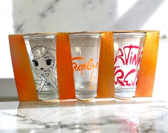 Karol G Tropicoqueta Shot Glasses: Latina Forever Collectible Barware