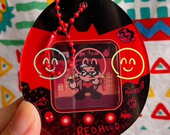 Nightwing & Red Hood Tamagotchi Acrylic Charm with Lenticular Card