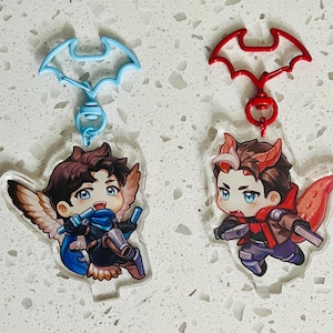 Nightwing & Redhood Standee Keychain