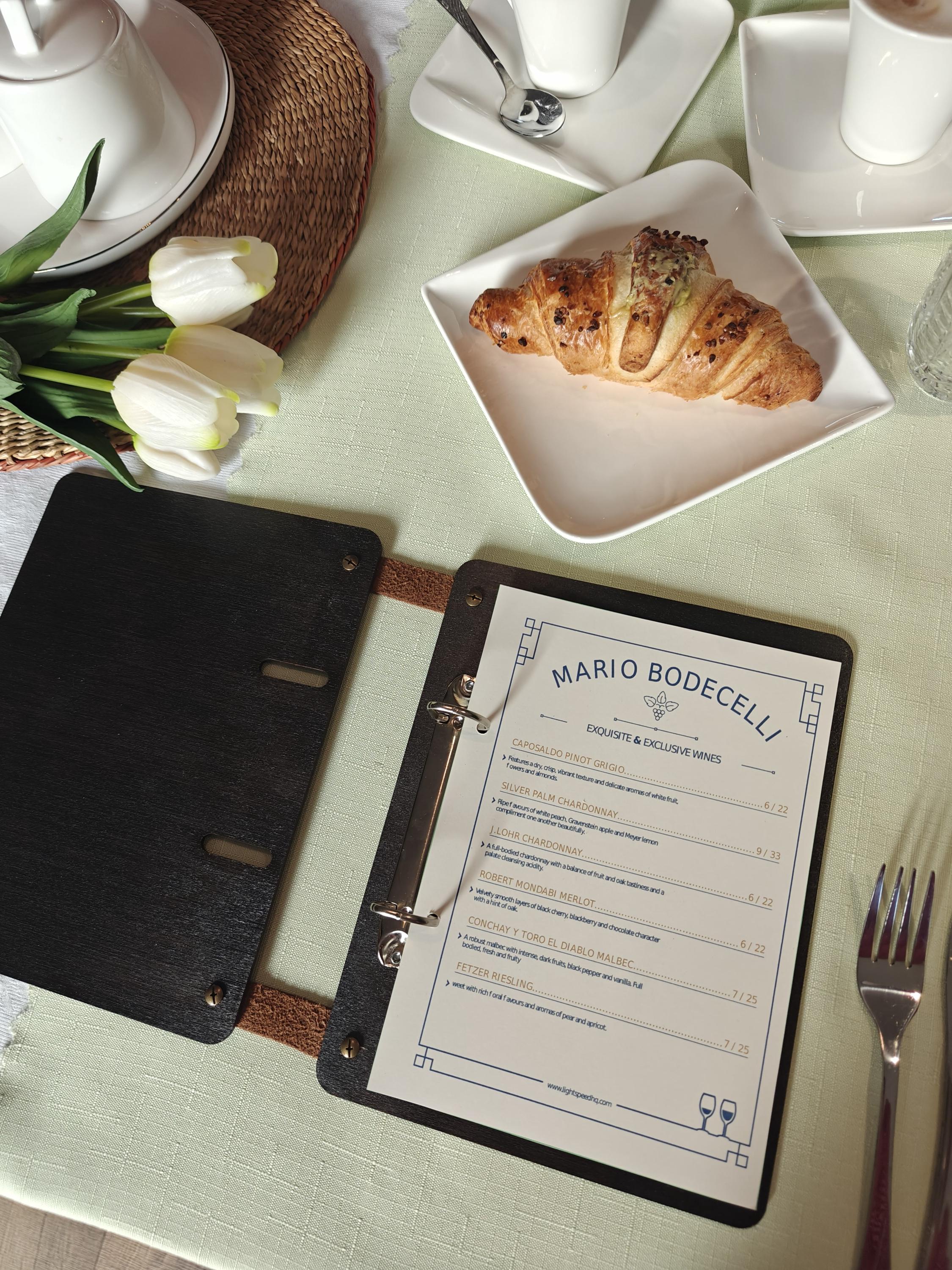 Custom Engraved Wooden Restaurant Menu With Ring Binder - Etsy