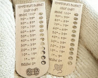 Temperture Blanket Color Chart.