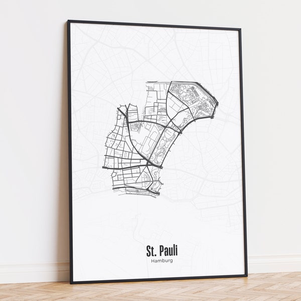 St. Pauli district poster | DIN A2 | 2 variants | Digital Download