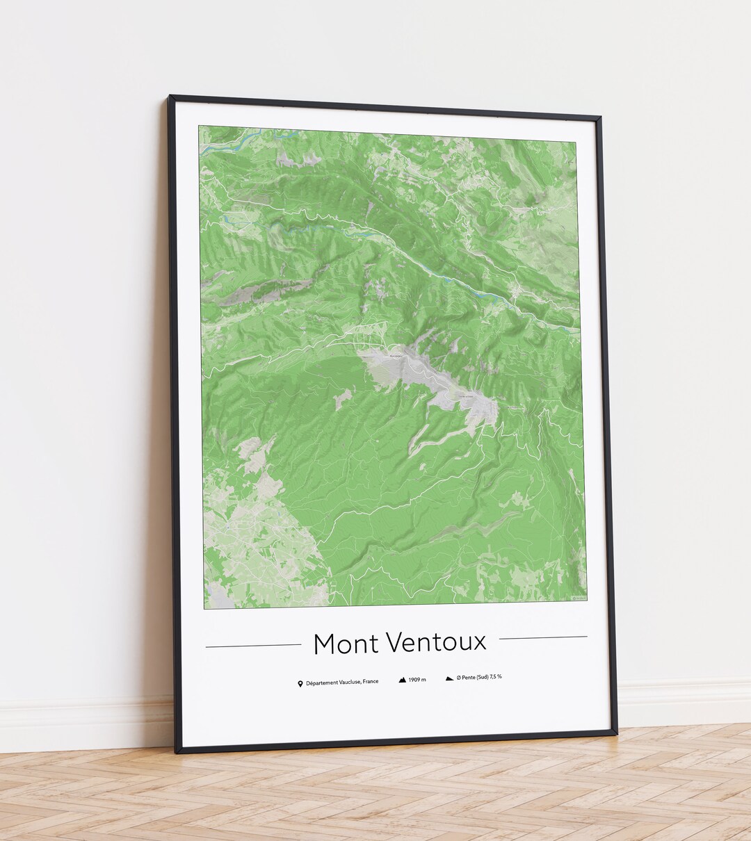 Mont Ventoux Poster Topographic Map A2 Digital Download Etsy