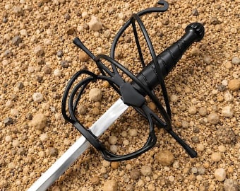 Hand Forged Rapier Sword, Renaissance Swept Hilt Side Sword, High Carbon Steel