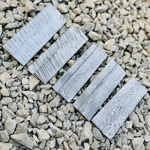 10 pcs Damascus Steel Billet Bar Blank Making Knife Blade Diy Material VG10 Sandwich Heat Treated