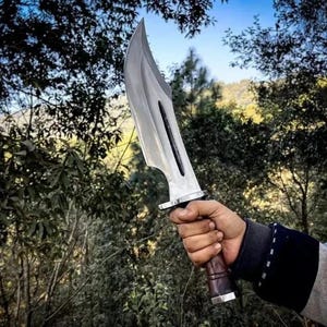 Handmade Bowie Knife | Custom 5160 Spring Steel Hunting Blade | Camping & Tactical Gift for Him