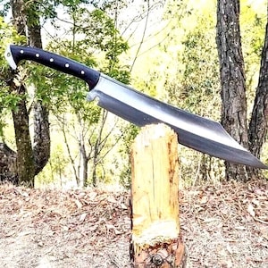 Handmade Viking Machete: 18&quot; Carbon Steel Blade, Rosewood Handle