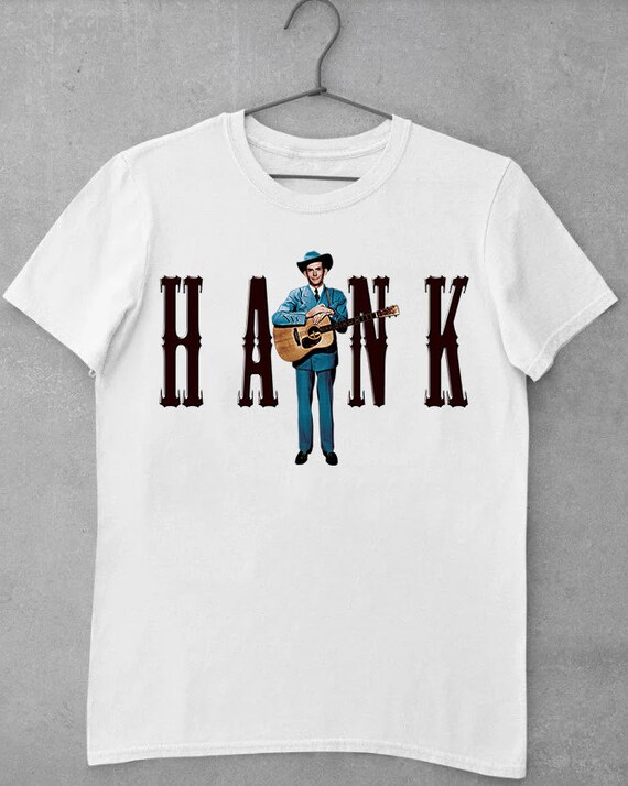 Mens Classic Hank Williams Jr Logo Print Tee T Shirt Long Sleeve Tshirt for Men T-Shirt Crew Neck Clothes