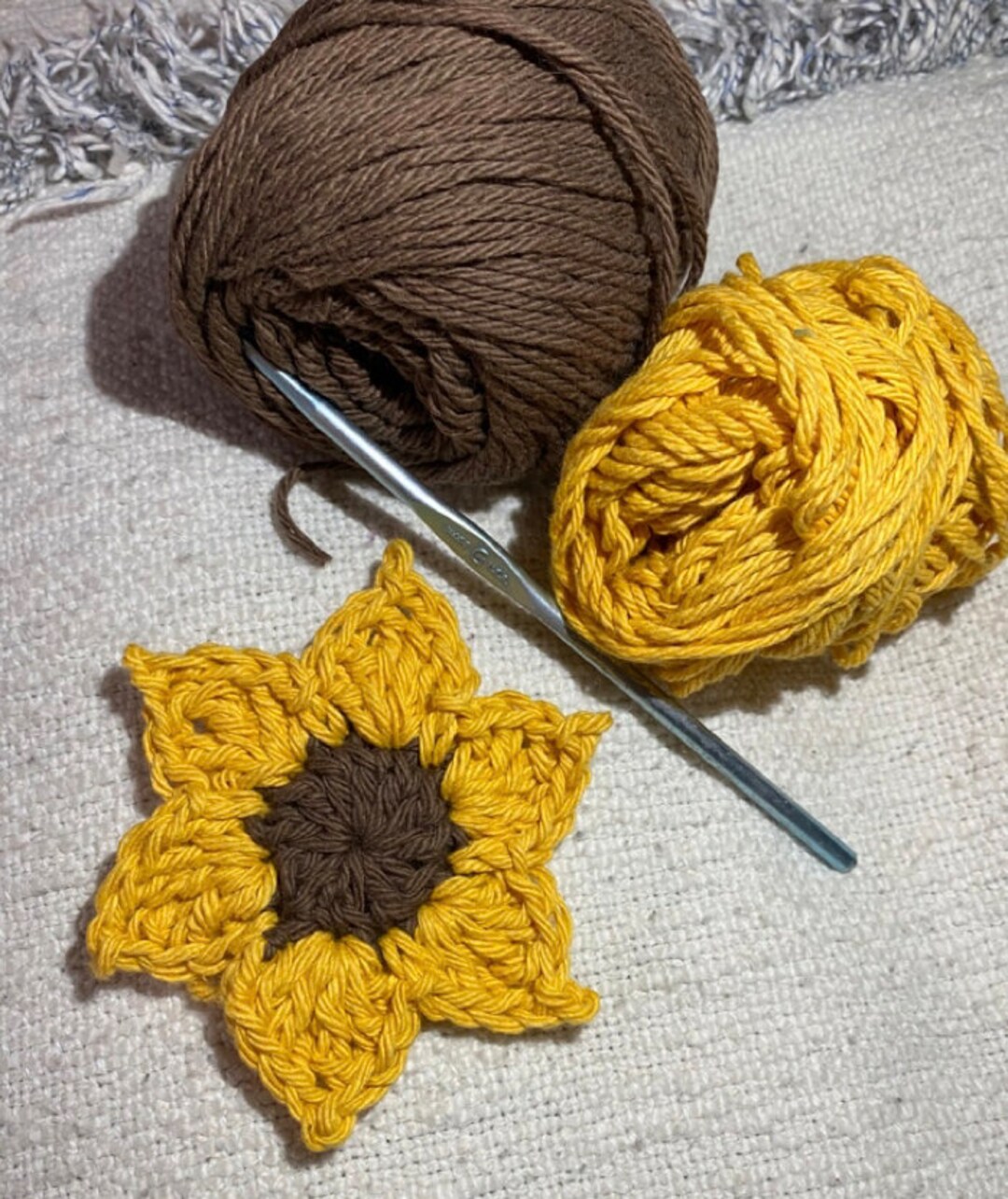 PDF Crochet Sunflower Applique *PATTERN ONLY - Etsy