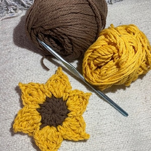 PDF Crochet Sunflower Applique *PATTERN ONLY