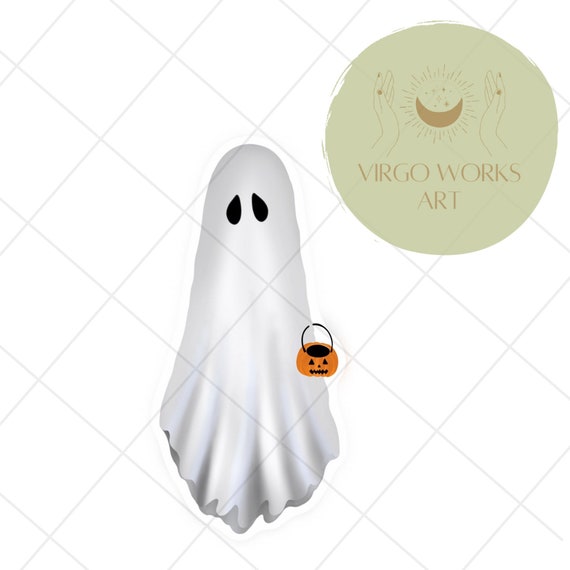 Portrait Details about   Premium Halloween Ghost Spooky Trick Or Treat Sticker Sticker 