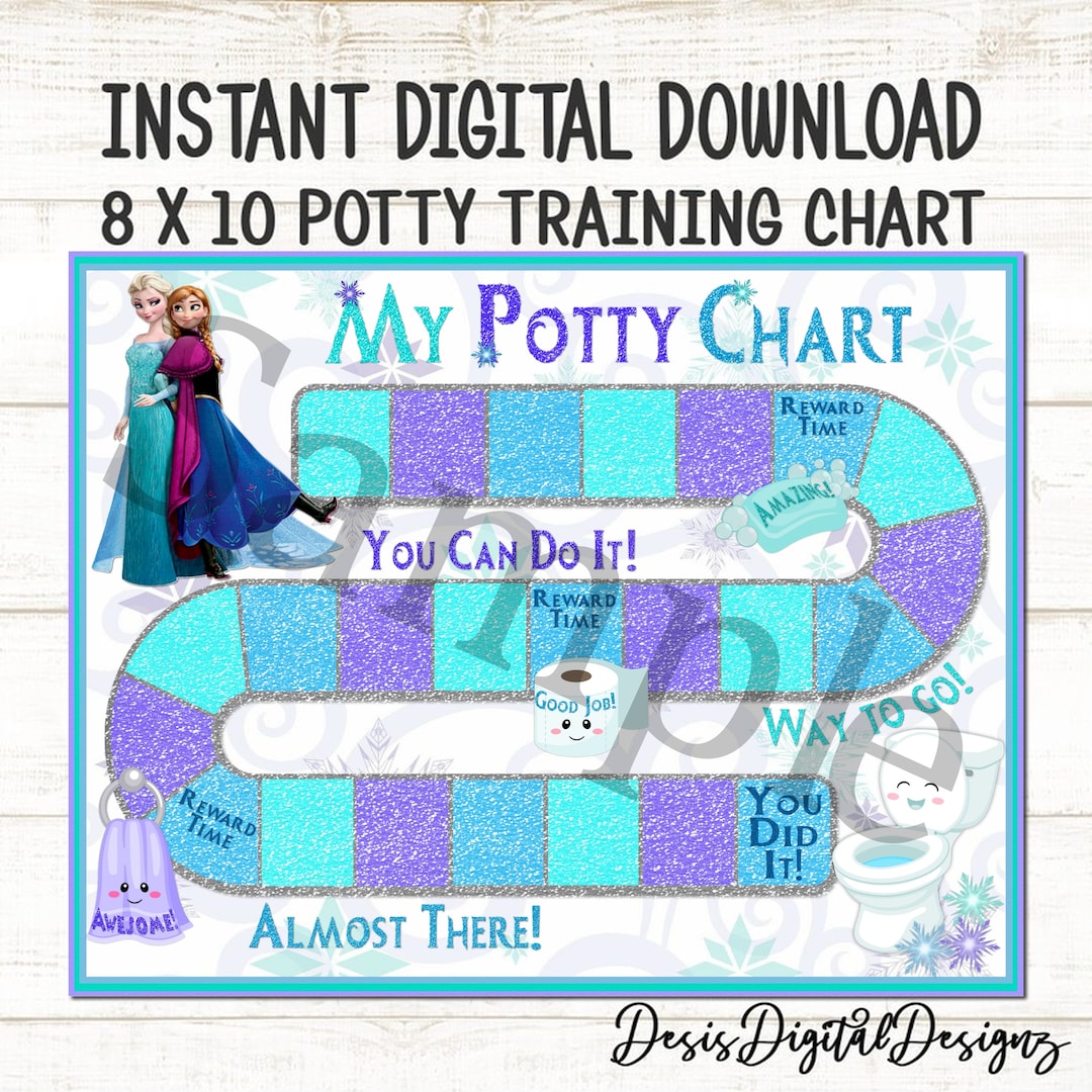 Frozen Potty Chart Toddler Potty Training Chart Anna Elsa Reward Chart