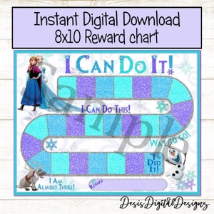 Gefrorene Belohnungstabelle Verhaltenstabelle Anna Elsa tägliche Haushaltsvorlage Druckbare gefrorene Aufklebertabelle Kleinkind-Belohnungstabelle Digitaler Download Tabelle.