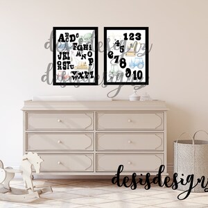 Transportation Nursery Prints Tractor Kid Decor Set of 6 Nursery Wall Decor Boho Bohemian Nursery Printable Instant Digital Download JPG