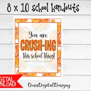You Are Crushing This School Thing. Teacher Appreciation. Employee Appreciation. Staff Appreciation. Student Appreciation. Essential worker.