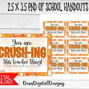 You Are Crushing This Teacher Thing. Teacher Appreciation. Employee Appreciation. Staff Appreciation. Teacher Gifts. Graduation Gifts. Soda