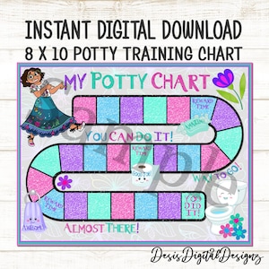 Encanto Potty Chart Toddler Potty Training Chart Mirabel Isabela Reward Chart Potty Training Printable Potty Training Tips Digital Download