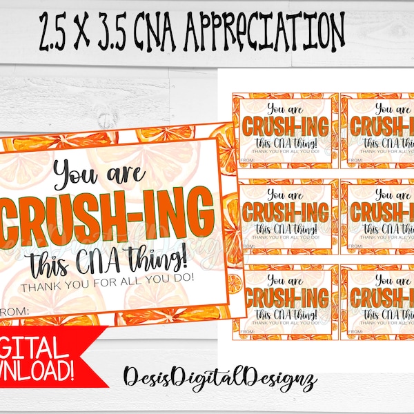 You Are Crushing This CNA Thing. Nurse Appreciation. Employee Appreciation. Staff Appreciation. Student Appreciation. Essential worker