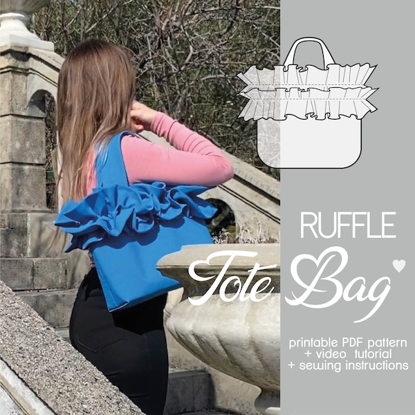Ruffle Tote Bag - Etsy