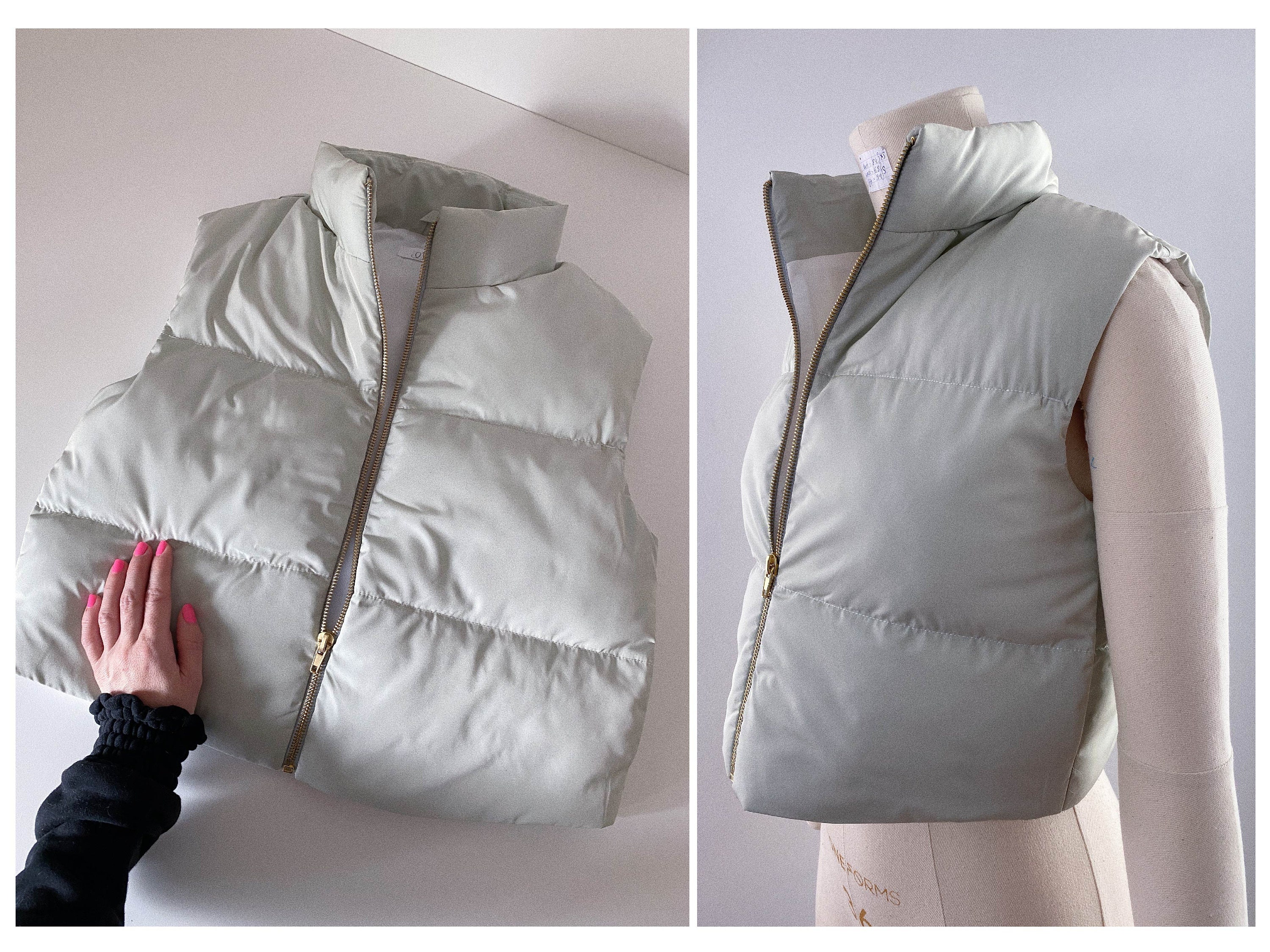 【SATIIIZ】Saen Crop Padded Vest Cropped Puffer Vest